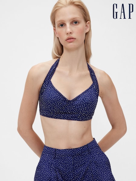 GapStudio Blue Dot Poplin Bralette (W22138) | £45