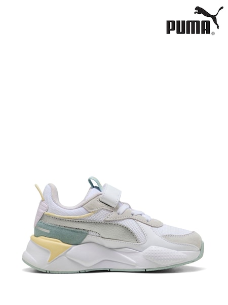 Puma White Girls RS-X Metallic Alternative Closure+ Sneakers (W22154) | £60