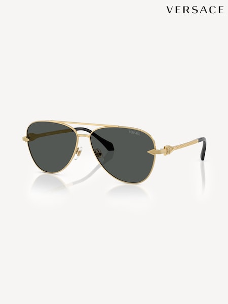 Versace Gold Ve2283 Pilot Sunglasses (W22292) | £276