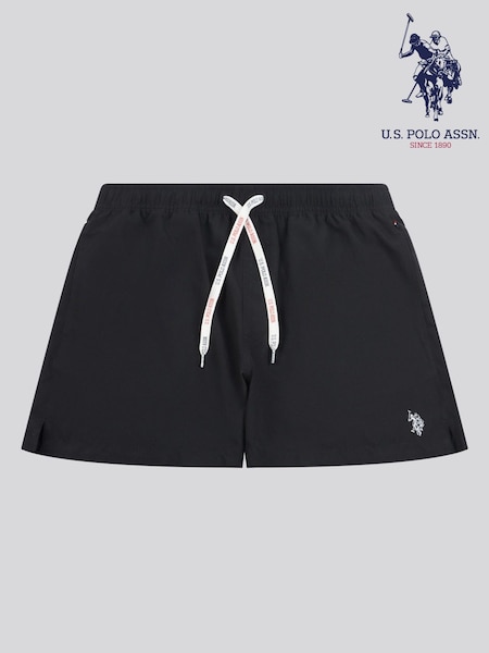 U.S. Polo Assn. Black Mens Core Swim Shorts (W22306) | £30