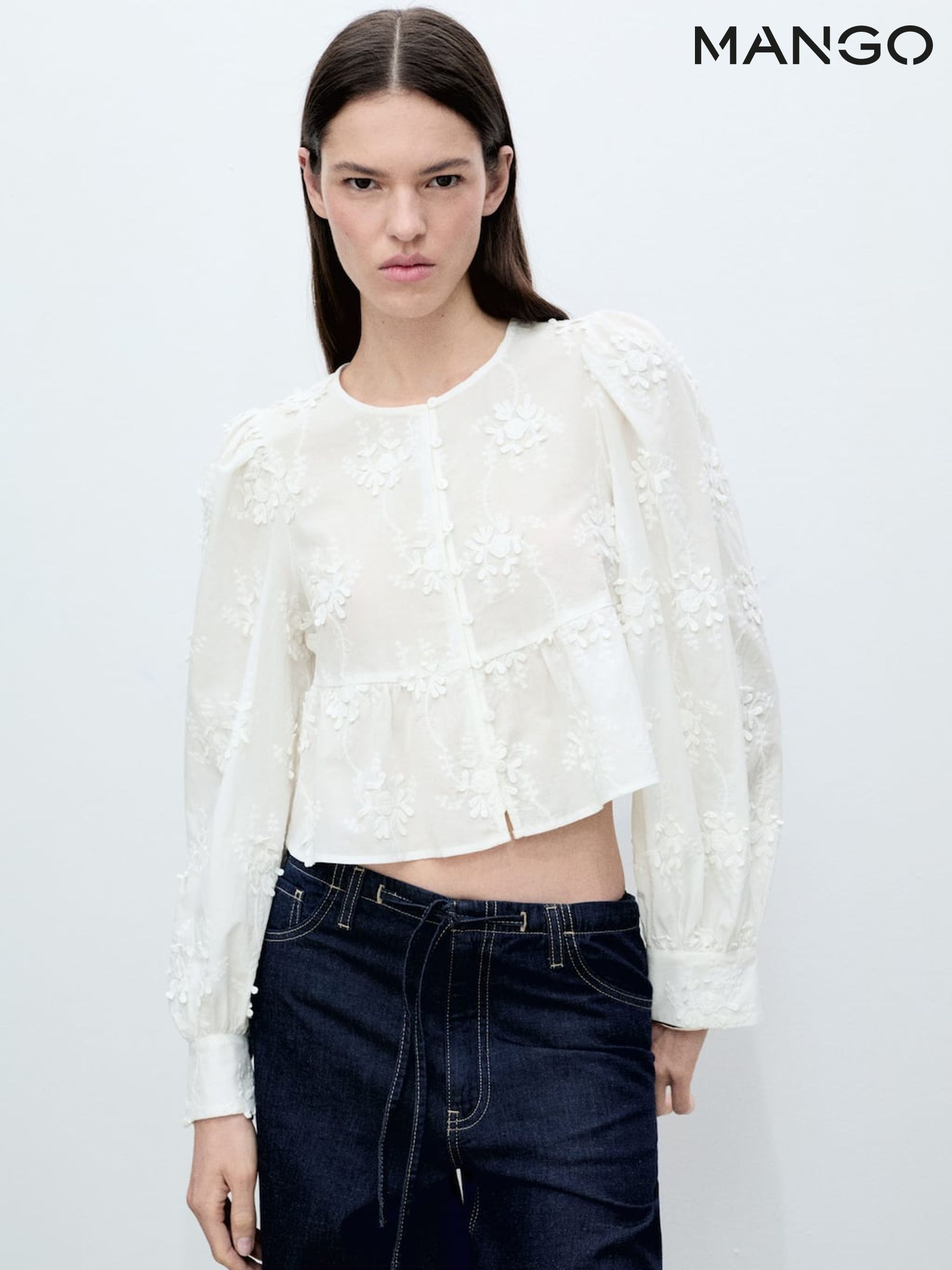 Buy Women's Blouses Mango Puff Sleeve Tops Online | OnlinenevadaShops