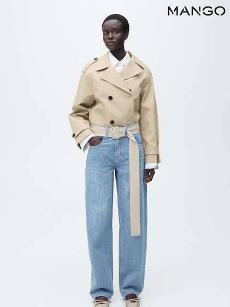 Mango Blue High Rise Balloon Jeans (W22396) | £40