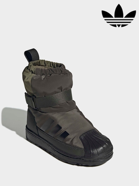 adidas Originals Green Superstar 360 Winterized Kids Boot (W22406) | £65
