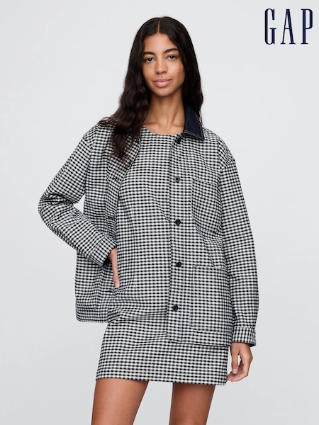 Gap Black/White DÔEN Gingham Denim Jacket (W22514) | £85