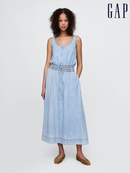 Gap Blue Denim Easy Maxi Skirt (W22521) | £65