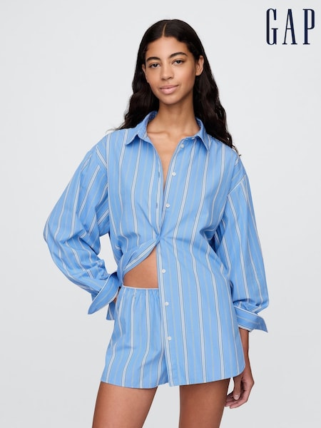 Gap Blue Stripe DÔEN Poplin Shirt (W22522) | £65
