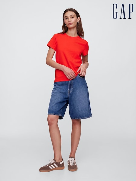 Gap Red Crew Neck Favourite Cotton Short Sleeve T-Shirt (W22530) | £12