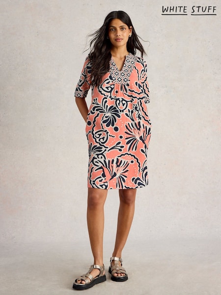 White Stuff Pink Ash 100% Linen Dress (W22621) | £79