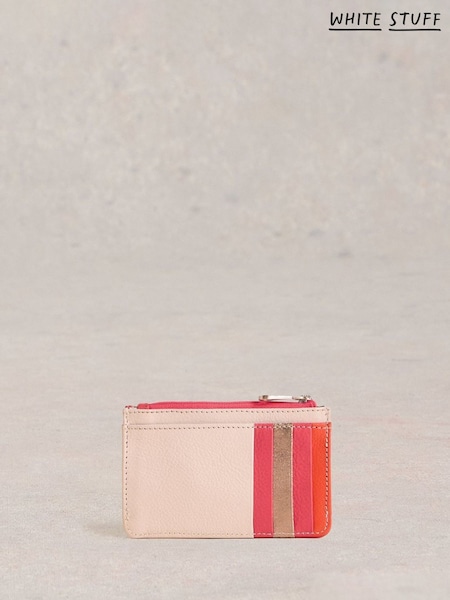 White Stuff Cream/Orange Celia Card Holder Purse (W22634) | £25