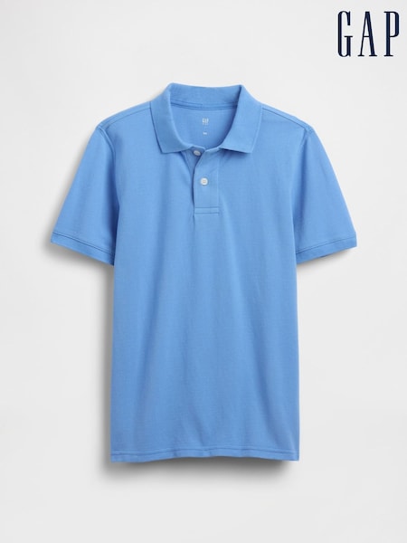 Gap Blue Pique Polo T-Shirt (4-12yrs) (W22670) | £12