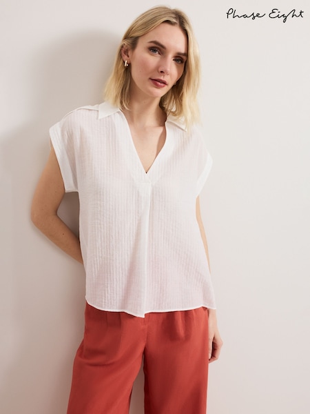Phase Eight White Chrissy Blouse (W22762) | £69