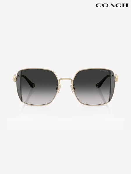COACH Gold Square Sunglasses (W22823) | £154