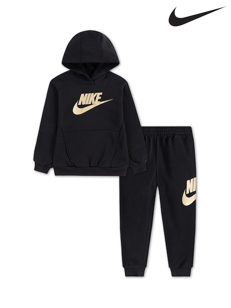 Nike Black Chrome Little Kids Club Fleece Tracksuit Set (W22878) | £42