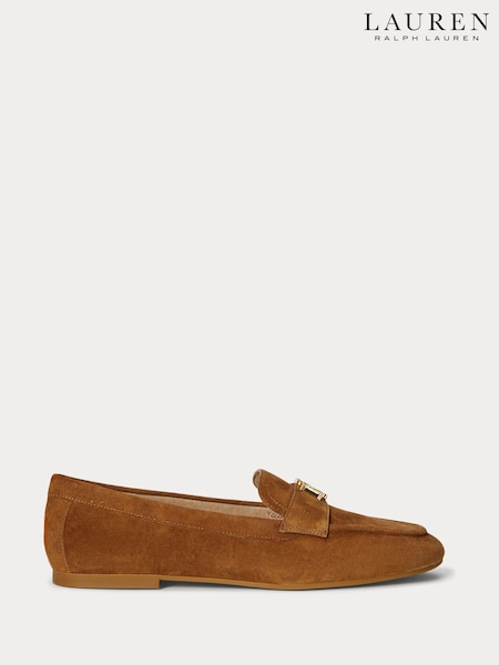 Lauren Ralph Lauren Averi III Suede Brown Loafer Shoes (W22904) | £139