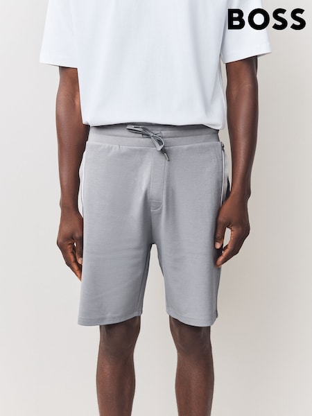 BOSS Grey Logo Printed Detail Shorts (W23223) | £89