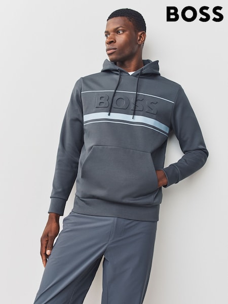 BOSS Grey Soody Zone Sweatshirt (W23245) | £179