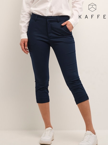 Kaffe Blue KAlea Capri Trousers (W23299) | £65