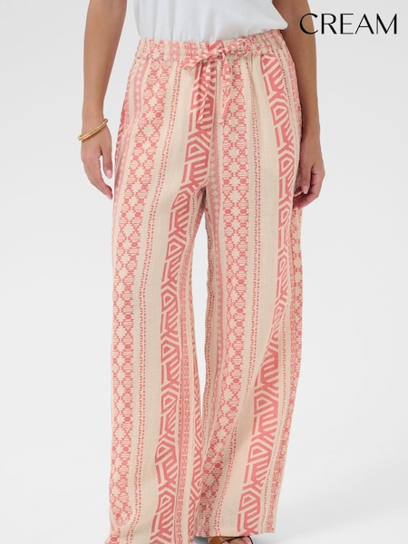 Cream CRBellis Linen Black Trousers (W23339) | £70