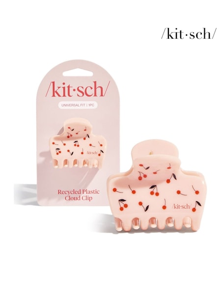 Kitsch Recycled Plastic Medium Cloud Cherry Print Clip (W23364) | £10
