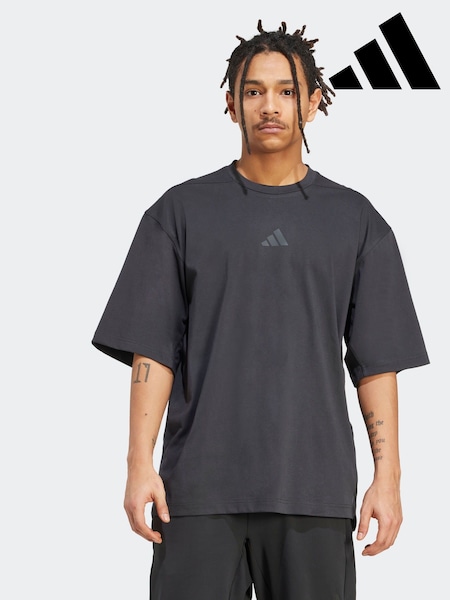 adidas Black Oversize Power T-Shirt (W23431) | £35
