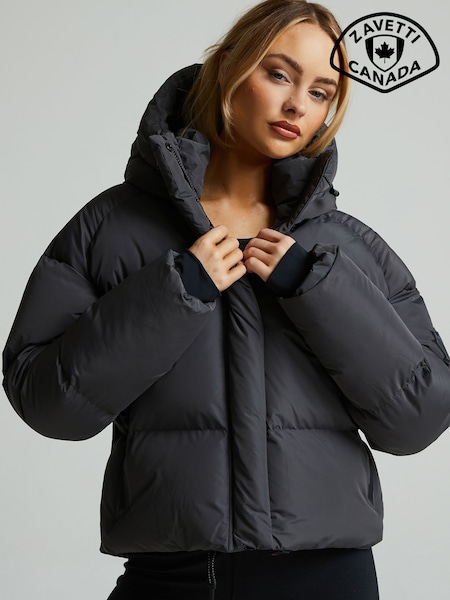 Zavetti Canada Womens Grey Rivera Tech Short Puffer Jacket (W23493) | £110