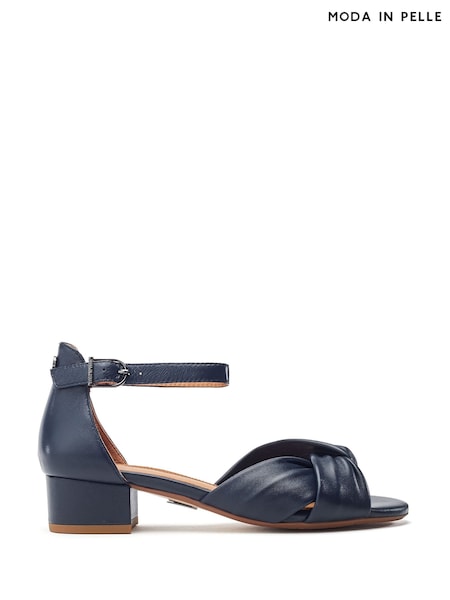 Moda in Pelle Macadamia Low Heel Ankle Strap Leather Sandals (W23528) | £89
