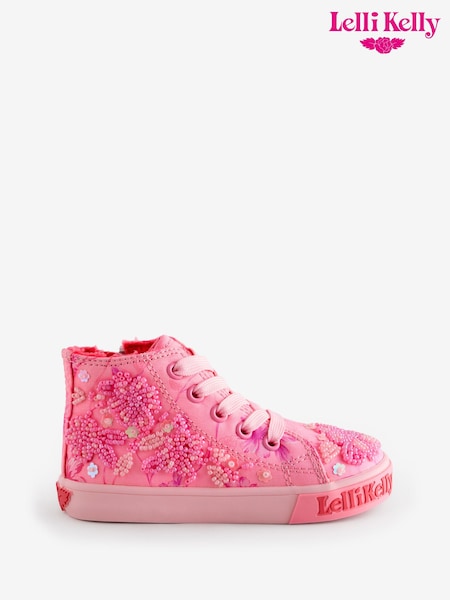 Lelli Kelly Floral Bead Hi Top Trainers (W23541) | £60