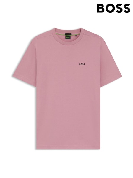 BOSS Pink Regular Fit Logo T-Shirt (W23571) | £45