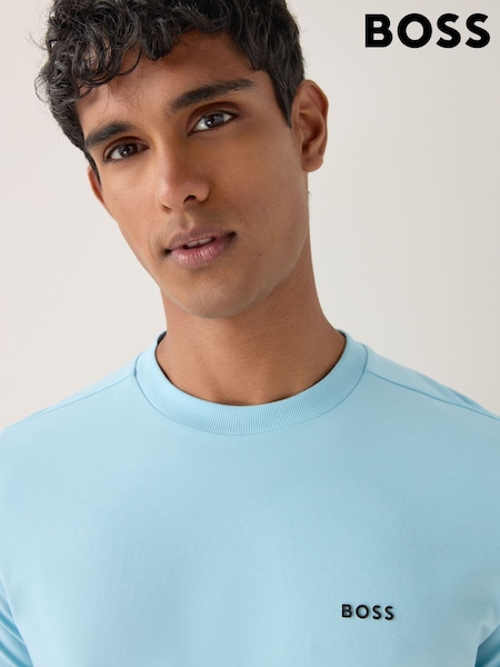 BOSS Blue Light Wash Regular Fit Logo T-Shirt (W23578) | £45