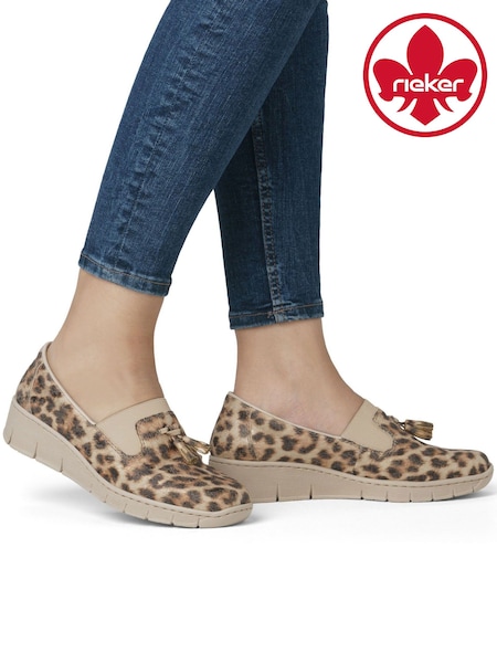 Rieker Womens Cream Elasticated Shoes (W23657) | £62