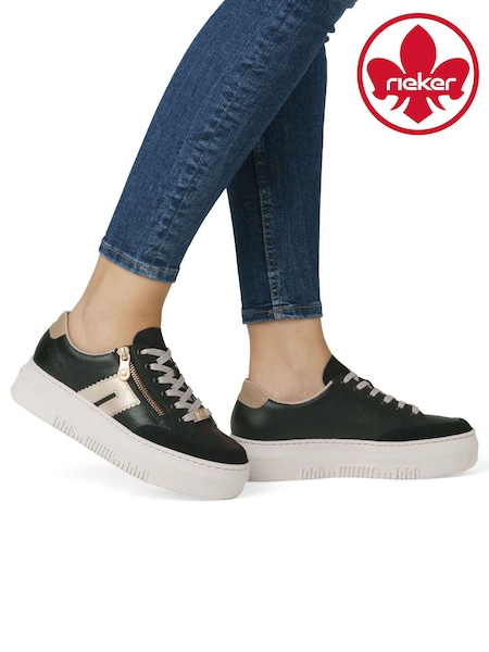 Rieker Womens Zipper Black Shoes (W23661) | £70