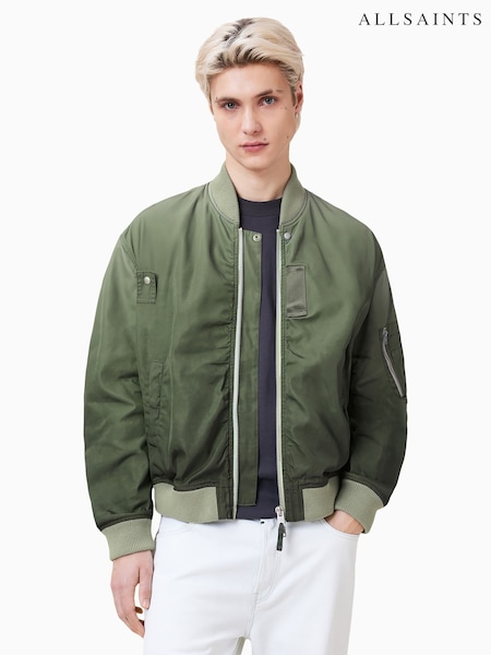 AllSaints Green Cascade Bomber Jacket (W23667) | £239