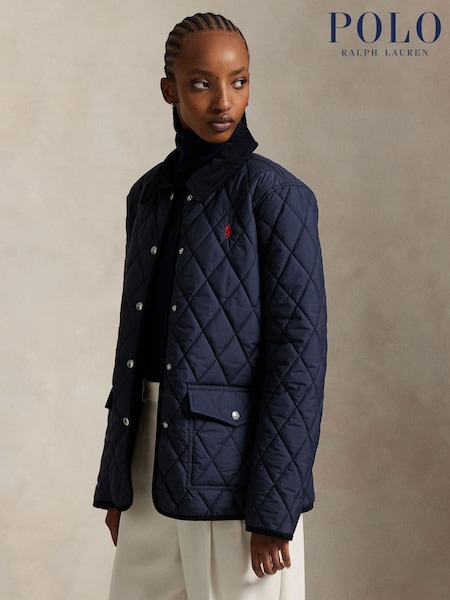 Polo Ralph Lauren Blue Woven Coat (W23686) | £375