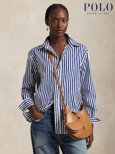 Polo Ralph Lauren Blue Light Long Sleeve Button Front Shirt (W23693) | £185