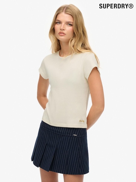 Superdry Cream Athletic Essential T-Shirt (W23761) | £18