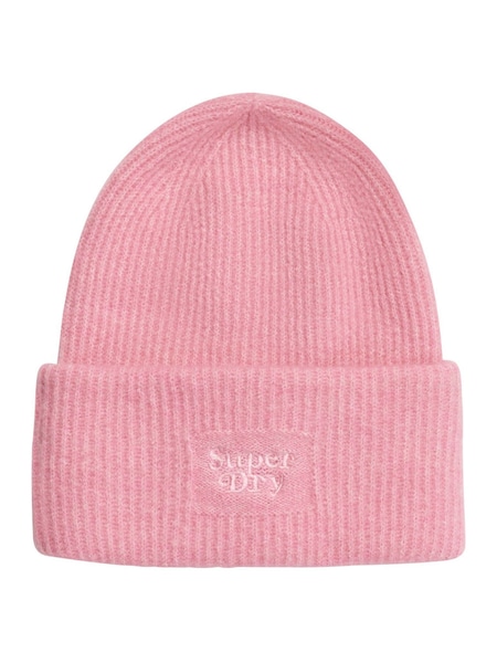 Superdry Pink Soft Rib Knit Beanie Hat (W23813) | £20