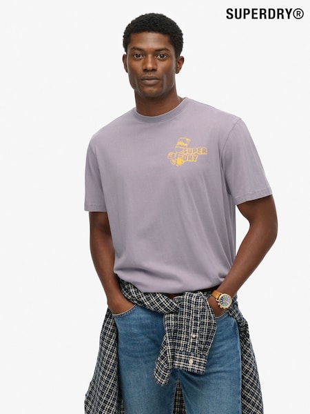 Superdry Purple Trade Tools Oversized T-Shirt (W23842) | £30