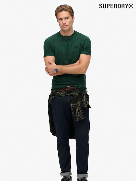 Superdry Dark Green Essential Logo Embroidery T-Shirt (W23854) | £20