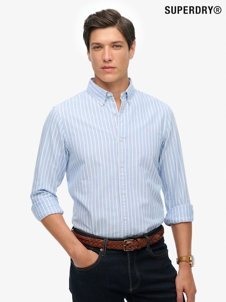 Superdry Blue Classic Oxford 100% Cotton Shirt (W23870) | £45