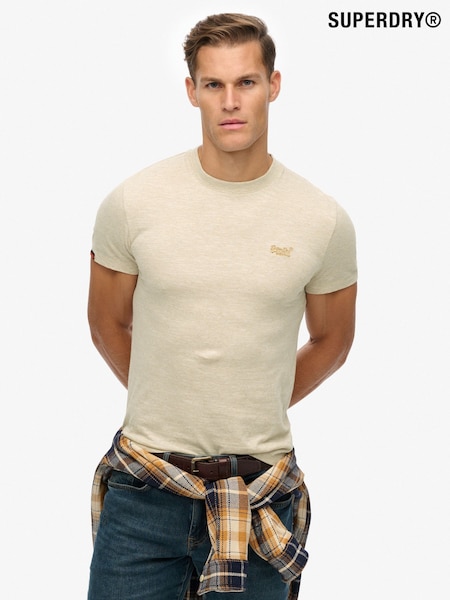 Superdry Natural Essential Short Sleeve Logo T-Shirt (W23874) | £20