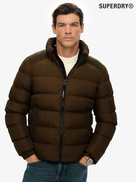 Superdry Brown Sports Puffer Jacket (W23884) | £90