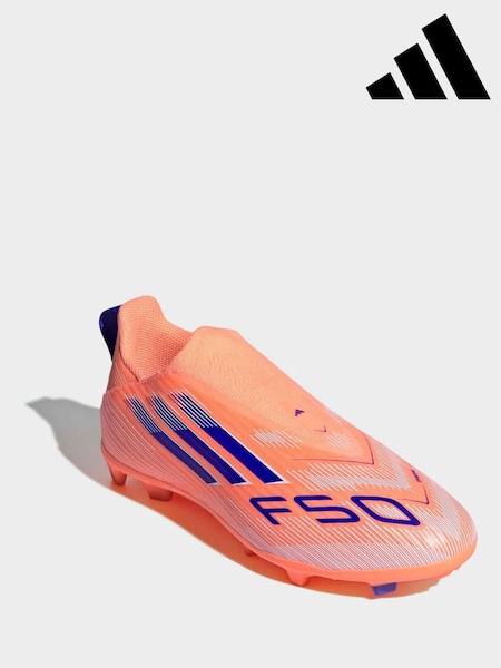 adidas Orange Kids F50 League Laceless Firm/Multi-Ground Boots (W23922) | £55