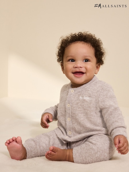 smALLSAINTS Neutral Knitted Cardigan and Joggers Baby Boys Set (W24171) | £30 - £32