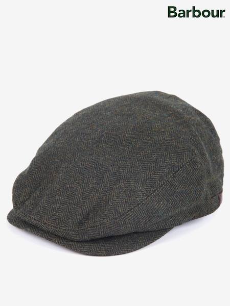 Barbour® Green Barlow Flat Cap (W24233) | £33