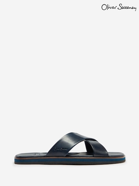 Oliver Sweeney Blue Antiqued Leather Sandals (W24250) | £99