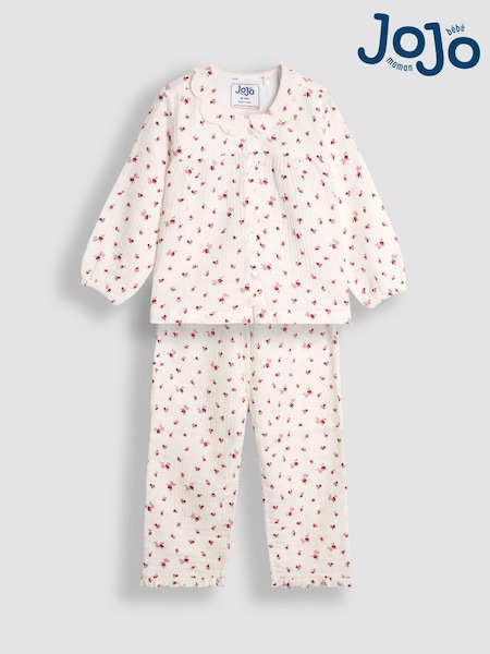 JoJo Maman Bébé Cream Character Appliqué Jersey Pyjamas (W24284) | £22