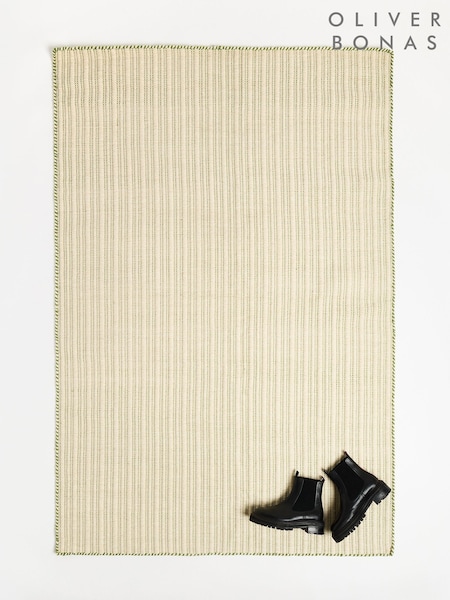 Oliver Bonas Cream Cereza Wool Blend Rug (W24316) | £175