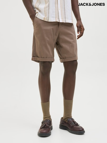 JACK & JONES Brown Chino Shorts (W24338) | £25