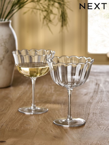 Set of 2 Clear Sadie Cocktail Glasses (W24357) | £22