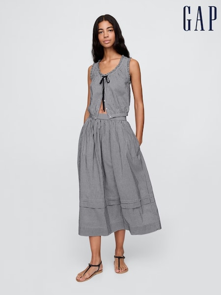 Gap Blue DÔEN Gingham Maxi Skirt (W24393) | £75